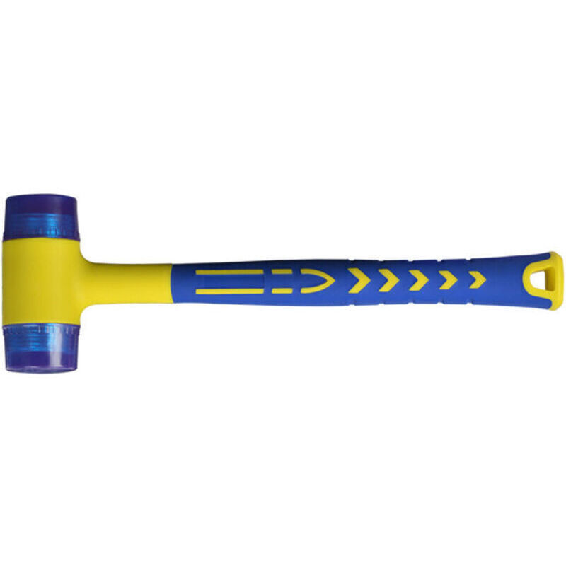 Martillo de goma, martillo de goma con mango de fibra de vidrio antideslizante, con agarre flexible de doble cara