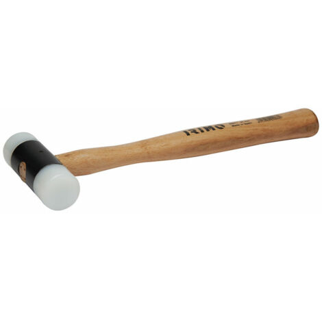 Martillo de nylon con mango de madera, ø28mm 529161
