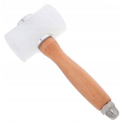 Martillo ligero para cuero con mango de madera, utilizado para repujar y tallar.