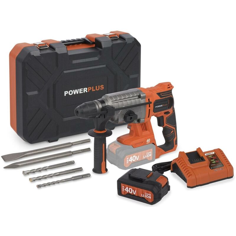 

Power Plus - Martillo perforador + cargador + Batería 20V 2.0 AH