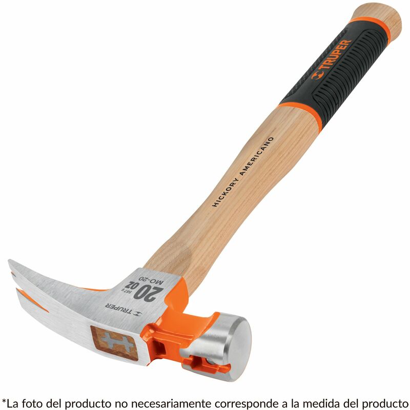 

Martillo pulido uña recta 450g grip antiderrapante