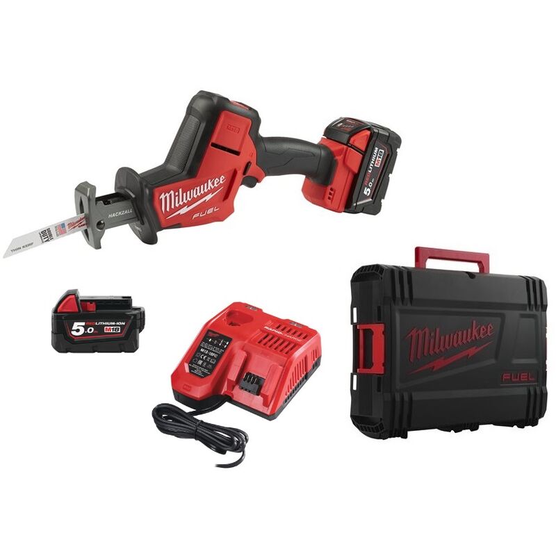 

Milwaukee M18 FHZ-502X 18 V Litio-ion batería Juego de Sierra de sable (2x baterías 5,0Ah) en caja HD - 22 mm