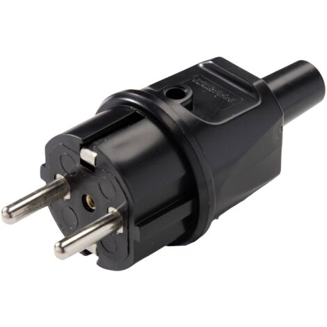 Martin Kaiser 514/sw Fiche électrique mâle avec terre PVC 250 V noir IP44 A743413