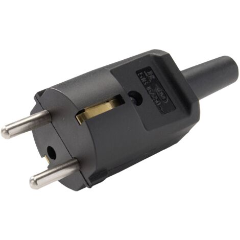 Martin Kaiser 516/sw Fiche électrique mâle avec terre Polyamide 6 250 V noir IP20 A743423