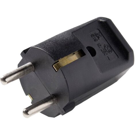 Martin Kaiser 519oT/sw Fiche électrique mâle avec terre Polyamide 6 250 V noir IP20 A743653