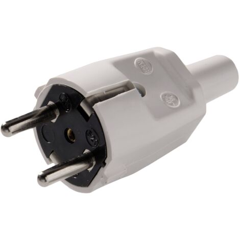 Martin Kaiser 520/gr Fiche électrique mâle avec terre PVC 250 V gris IP20 A743403