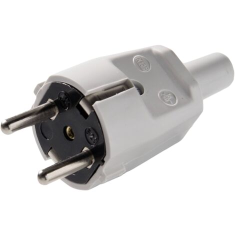 Martin Kaiser 520/kws Fiche électrique mâle avec terre PVC 250 V blanc calcaire IP20 A743463
