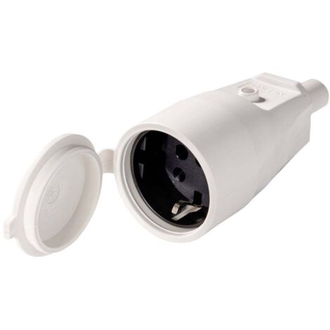 Martin Kaiser 552/kws Fiche électrique femelle avec terre PVC 250 V blanc calcaire IP44 A748723