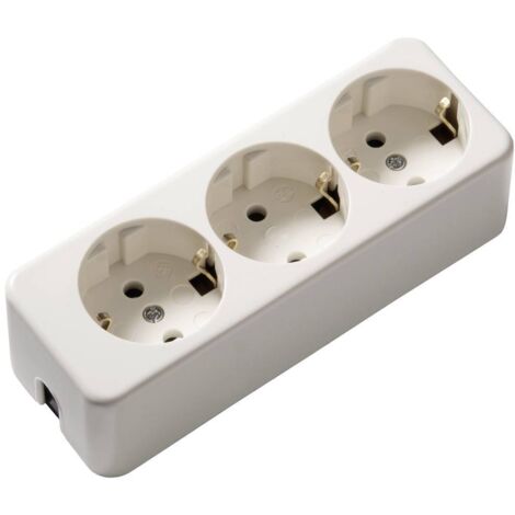 Martin Kaiser 638/ws Prise multiple 250 V blanc crème (mat) IP20 A743043