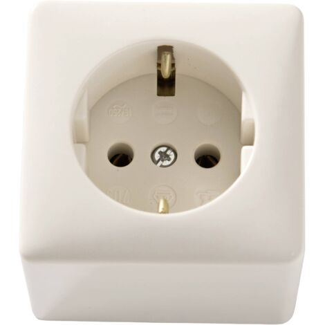 Martin Kaiser 703/ws Prise de courant en saillie une pièce IP20 blanc crème (mat) A743093