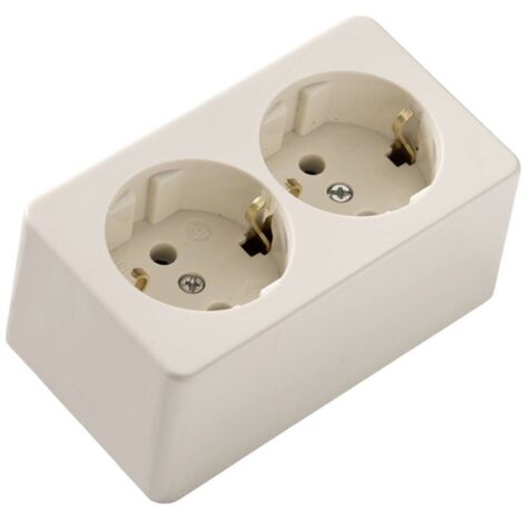 Martin Kaiser 715/ws Prise de courant en saillie une pièce IP20 blanc crème (mat) A743013
