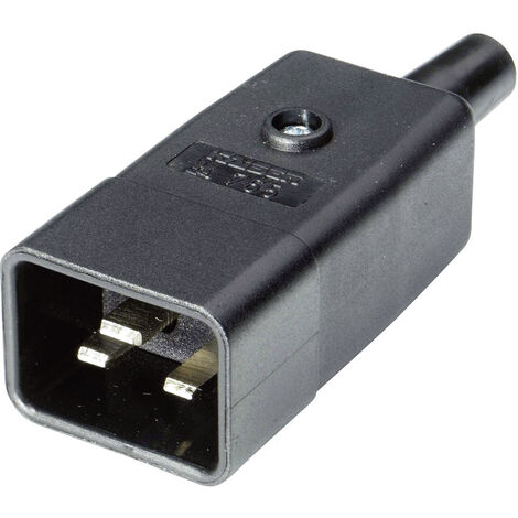 Martin Kaiser 765/sw/C Kaltgeräte-Steckverbinder 765 Stecker, gerade Gesamtpolzahl: 2 + PE 16 A Schw
