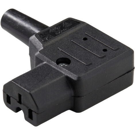 Martin Kaiser 791/kws Warmgeräte-Steckverbinder  Stecker, gewinkelt  10 A Schwarz 1 St.