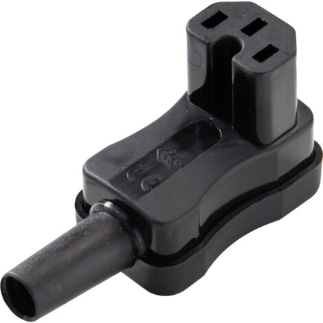 Martin Kaiser 797/sw Warmgeräte-Steckverbinder  Stecker, gewinkelt  10 A Schwarz 1 St.