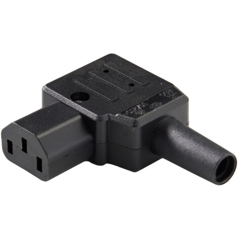 Martin Kaiser 890/sw Kaltgeräte-Steckverbinder  Stecker, gewinkelt  10 A Schwarz 1 St.