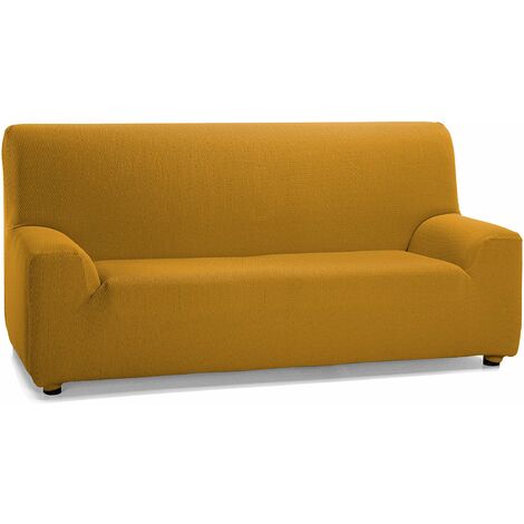 Martina Home Tunez, Copridivano elastico, Tela (50% poliestere, 45% cotone, 5% elastan), Mostarda, 4 Posti (240-270 cm larghezza)