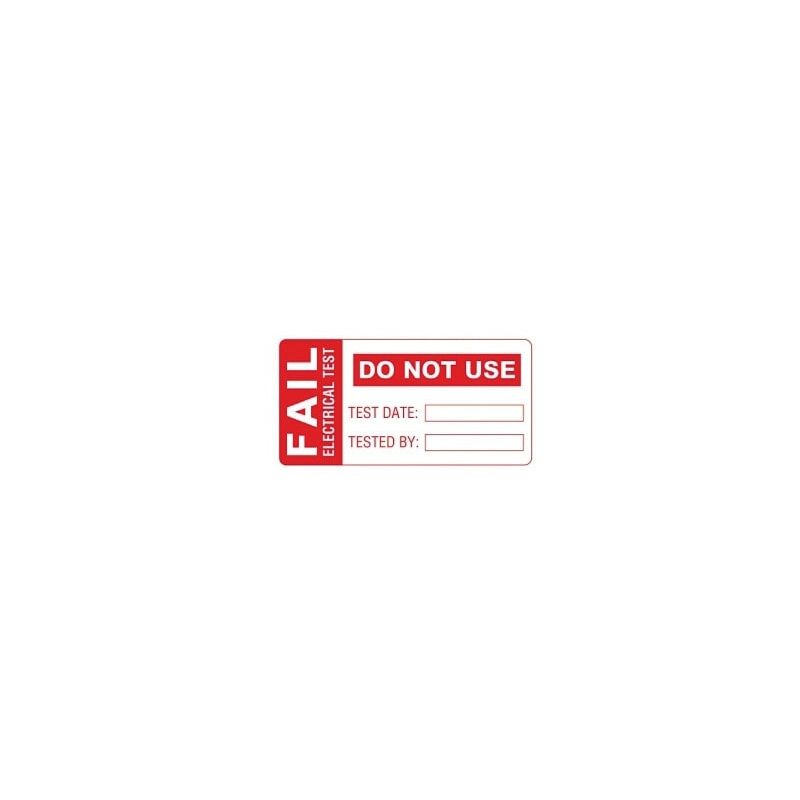 Martindale Electric - MARFAIL1 pat Test Fail Labels - Red on White