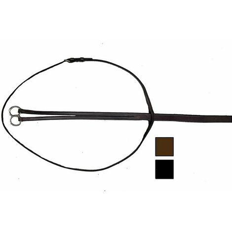 Martingala a collier in cuoio con fibbie inox: Full, nero (10)