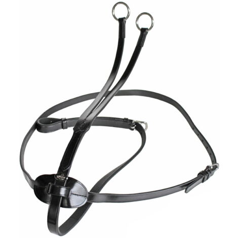 Martingala a collier in cuoio piatto per equitazione: Pony, Marrone