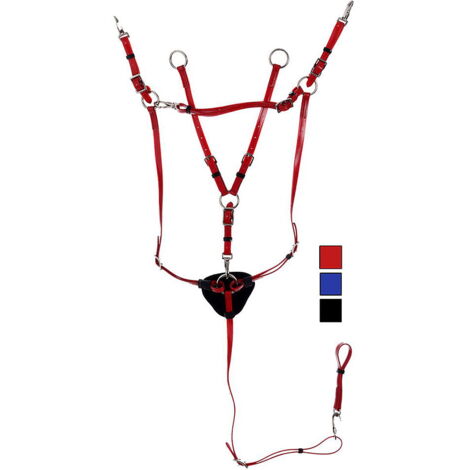 Martingala da caccia in pvc con rinforzo interno in nylon: Full, Blu 14