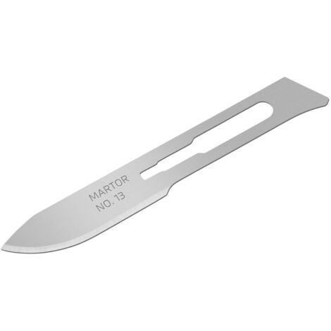 MARTOR SKALPELLKLINGE 13 Spezialschliff Cuttermesser-Ersatzklinge 66 mm Stahl 10 St.