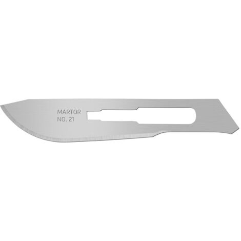 MARTOR SKALPELLKLINGE 21 Spezialschliff Skalpellklingen 66 mm Stahl 10 St.