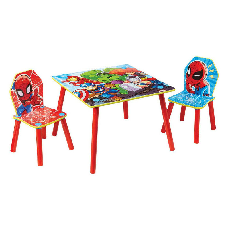 Ensemble table et 2 chaises pour enfants Marvel Avengers Heroes - Spiderman Miles Morales - Multicolor