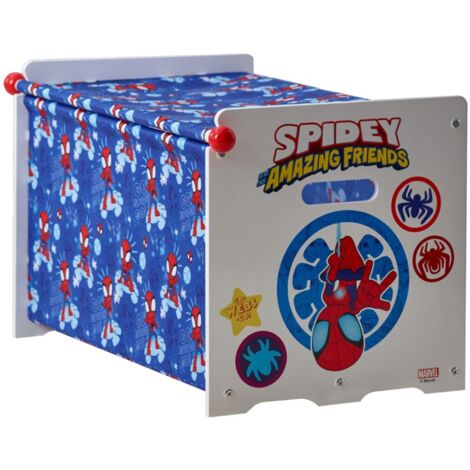 Marvel Spiderman Cassapanca Portagiochi In Legno e Tessuto