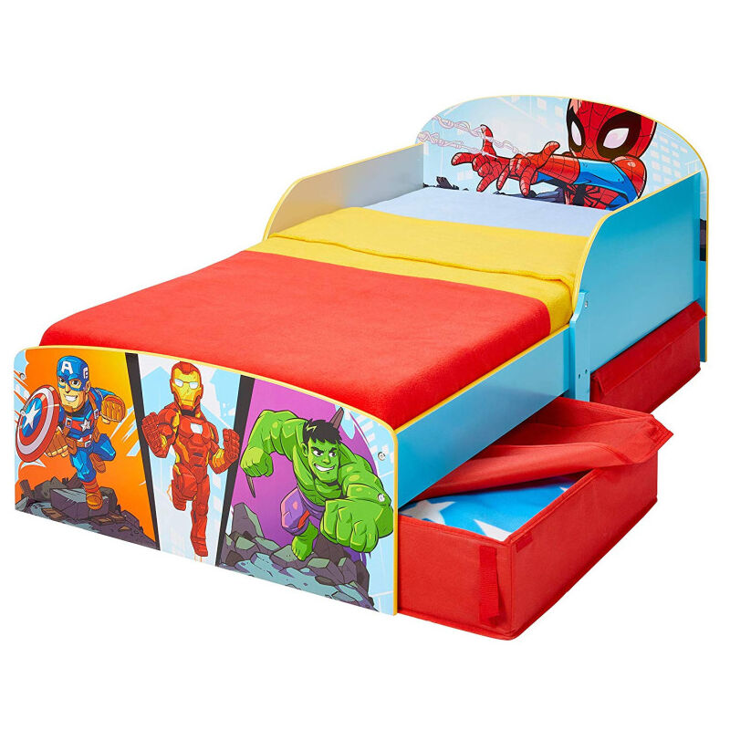 Lit Enfant avec tiroirs de rangement Avengers Marvel Disney 140 cm - Multicolor