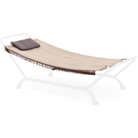 Marvin Cuscino di Ricambio per Amaca Bali Sospesa Colore Tessuto Morbido Imbottito Resistente Grigio Beige