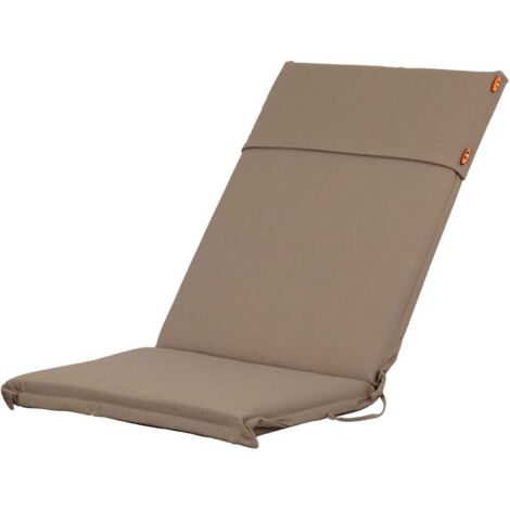 Marvin Cuscino per Poltrona Sedia Sdraio Relax SEDIVA da Giardino Esterno Tessuto Resistente Imbottito Reclinabile Sfoderabile ALTO TABACCO