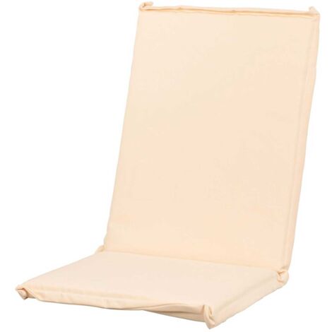Marvin Cuscino per Poltrona Sedia Sdraio Relax SEDIVA da Giardino Esterno Tessuto Resistente Imbottito Reclinabile Sfoderabile MEDIO ECRU'