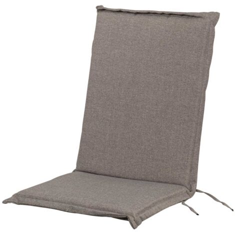Marvin Cuscino per Poltrona Sedia Sdraio Relax SEDIVA da Giardino Esterno Tessuto Resistente Imbottito Reclinabile Sfoderabile MEDIO GRIGIO