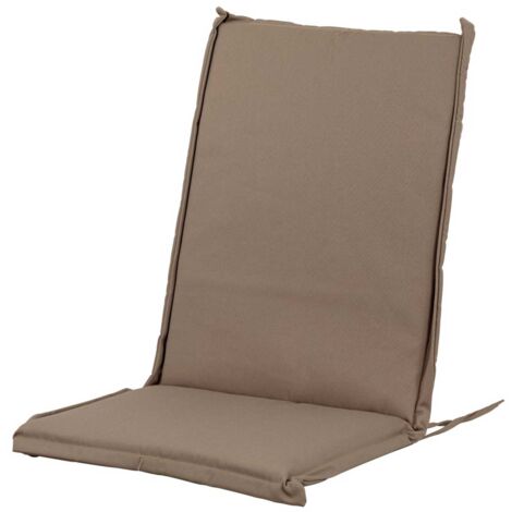 Marvin Cuscino per Poltrona Sedia Sdraio Relax SEDIVA da Giardino Esterno Tessuto Resistente Imbottito Reclinabile Sfoderabile MEDIO TORTORA