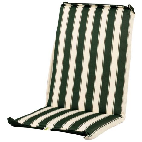 Marvin Cuscino per Poltrona Sedia Sdraio Relax SEDIVA da Giardino Esterno Tessuto Resistente Imbottito Reclinabile Sfoderabile MEDIO VERDE A RIGHE