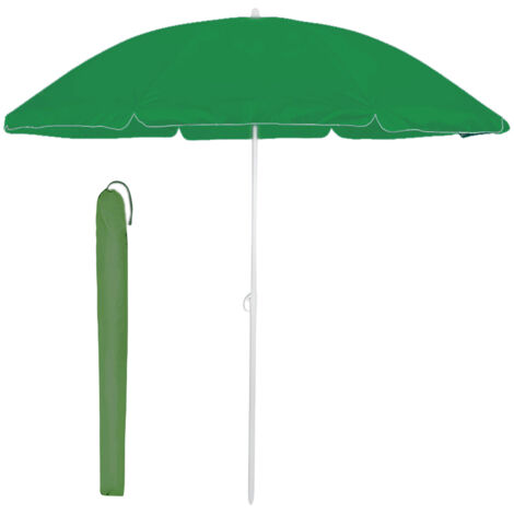 Marvin Ombrellone da Spiaggia FLEXY Inclinabile con Borsa Portatile 200 cm e Palo in Alluminio Telo in Tessuto Poliestere Anti UV per Mare Giardino Verde
