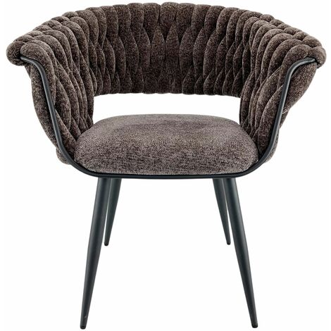 Marvin Poltrona Mavi In Velluto Intrecciato Con Gambe In Metallo Dorate Oro Poltroncina Di Design Seduta Imbottita Ergonomica Per Salotto Soggiorno Camera Elegante Grigio - 1 Poltrona
