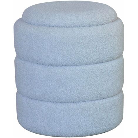 Marvin Pouf Contenitore In Tessuto Morbido Poggiapiedi CHUBBY Sgabello per Casa Soggiorno Camera da Letto Salotto Divano Tavolino Rotondo Poltrona Grigio