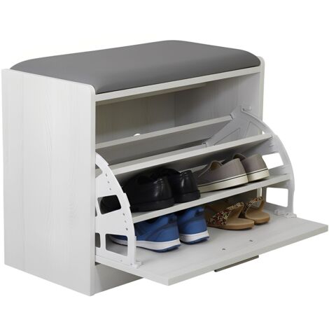 Relaxdays Scarpiera Armadio, Portascarpe Con 10 Scomparti 90x94x37 Cm, Sistema A Incastro In Plastica, Nero - Perfetta Per Organizzare Fino A 20 Paia