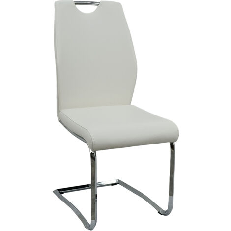 Marvin Sedia Edda con Struttura in Metallo e Seduta Imbottita di Design Moderno per Casa Ufficio Sala da Pranzo 1 SEDIA EDDA BIANCO