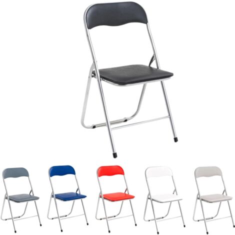 Marvin Sedia Pieghevole Imbottita Salvaspazio Portatile Richiudibile Da Interno Esterno Giardino Campeggio Ufficio Resistenti Ferro Leggere (Nera)