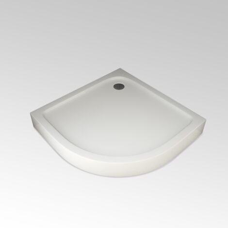 Marwell Duschtasse Duschwanne Chrystal Round Viertelkreis 90 x 90 cm - Sanitär Acryl - passend für Viertelkreis Duschkabine 90x90 mit einem Radius von 55 cm