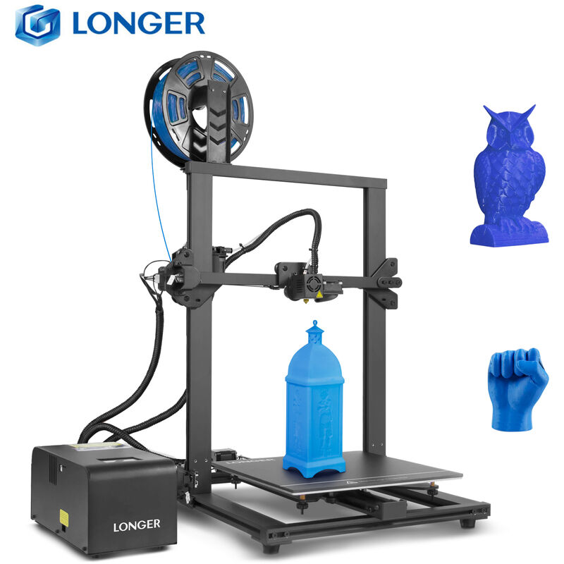 

Longer - MaS LARGA Impresora 3D LK1 90% preensamblada con pantalla tactil a color de 2,8 pulgadas 300x300x400 mm Tamano de impresion grande Detector