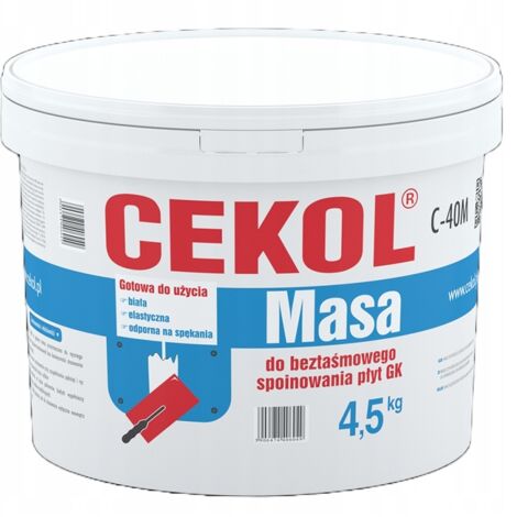 Masa para unión sin cinta de placas de yeso 4,5 kg