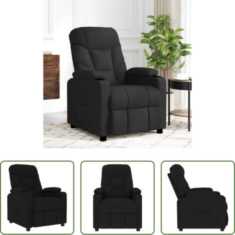 Masaje de vibración -  Sillón de masaje de tela negro