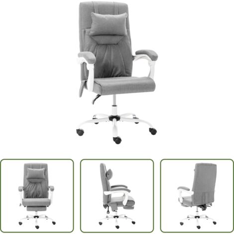 Masaje -  Silla de oficina de masaje de tela gris