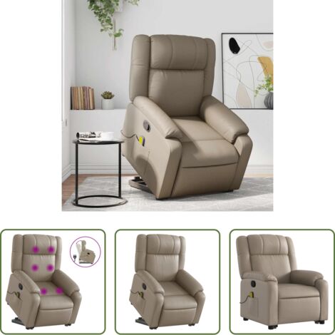 Masaje -  Sillón reclinable masaje pie cuero artificial color capuchino