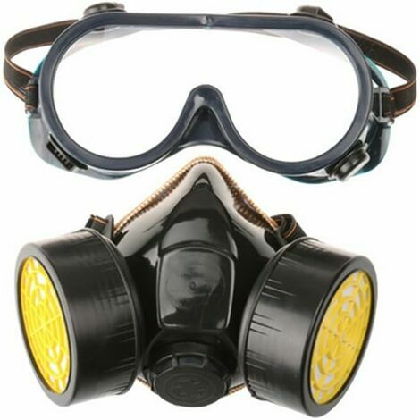 Máscara respiradora reutilizable con filtros, cubierta facial respiratoria  para pintura, contra polvo, productos químicos, formaldehído, pulido