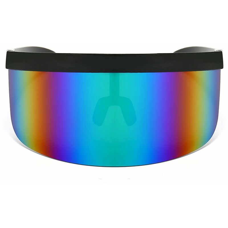 

Mascara de media cara Gafas de proteccion solar Gafas de sol de espejo grande Gafas de sol de media cara Protector de proteccion Gafas de sol UV