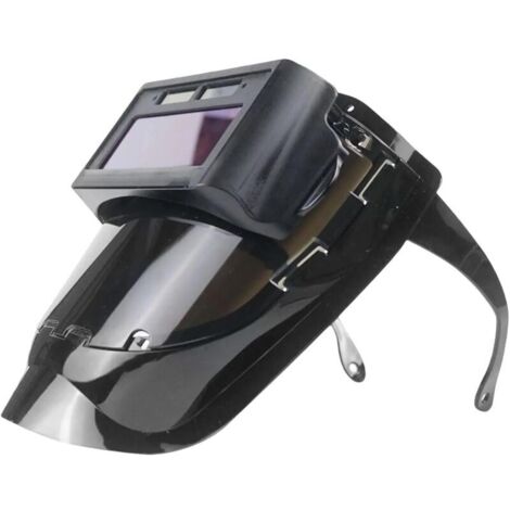 Máscara de soldadura con arco de argón y oscurecimiento automático solar, antihorneado, con tapa abatible